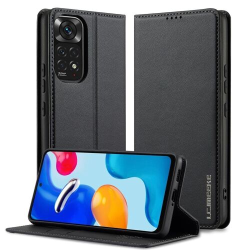 Coque En Pu Texturée Pour Redmi Note 11 / 11s / 12s 4g Lc.Imeeke L1, Noir