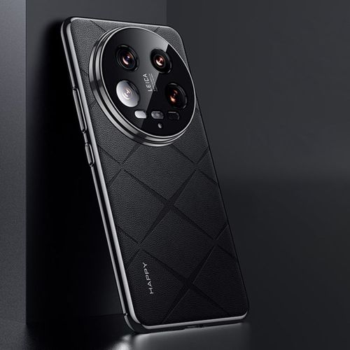 Coque En Cuir Pour Xiaomi 14 Ultra, Noir