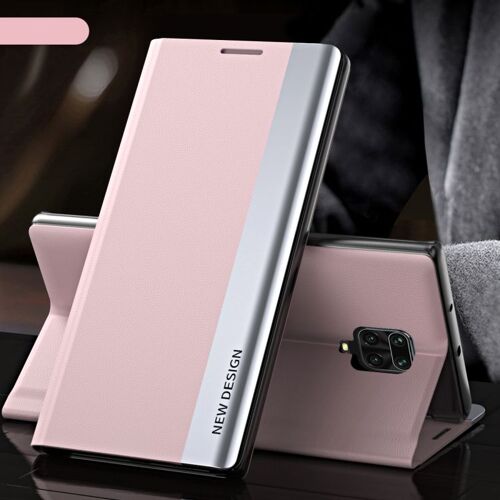 Étui En Cuir Horizontal Ultra-Fin Électroplaqué Pour Xiaomi Redmi Note 9 Pro Max / Note 9 Pro / Note 9s Avec Support, Rose