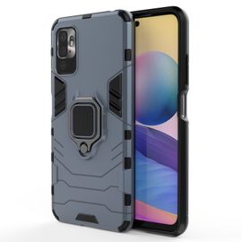 Coque De Protection Shockproof Pour Xiaomi Redmi Note 10 5g Avec Support Magnétique, Bleu Marine