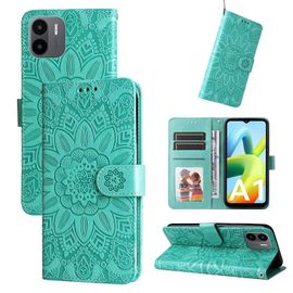 Coque En Cuir Embossée Tournesol Pour Xiaomi Redmi A1 4g, Vert
