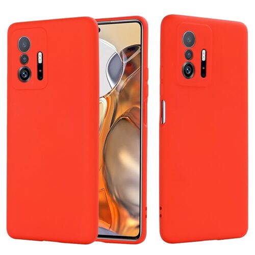 Coque De Protection En Silicone Liquide Pour Xiaomi 11t 5g, Rouge