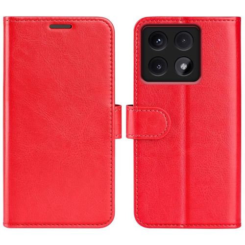 Coque En Cuir Horizontale Pour Xiaomi 14t R64, Rouge