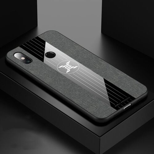 Coque De Protection Tpu Shockproof Pour Xiaomi Mi Max 3 - Texture Tissée Xinli, Gris