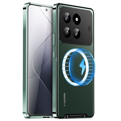 Coque Magnétique En Métal Pour Xiaomi 14 Pro Avec Aromathérapie, Vert