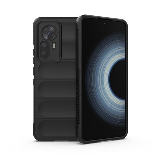Coque Tpu + Flanelle Pour Xiaomi Redmi K50 Ultra / Xiaomi 12t, Noir