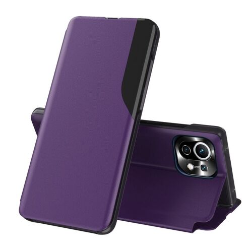 Étui En Cuir Flip Pour Xiaomi Mi 11 Lite, Violet