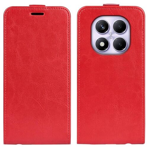Coque En Cuir Flip Vertical Pour Redmi Note 14 Pro 4g, Rouge