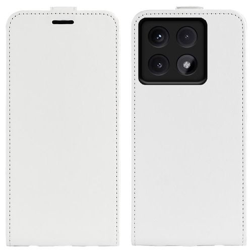 Coque En Cuir Vertical Pour Xiaomi 14t R64, Blanc