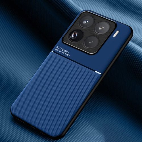 Coque Hybride Pc Tpu Pour Xiaomi 15 Pro Avec Grain En Bois, Bleu