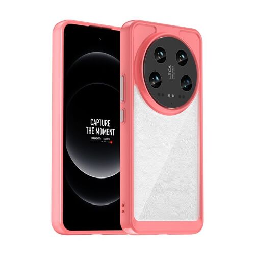 Coque Hybride Tpu Acrylique Colorée Pour Xiaomi 14 Ultra, Rouge