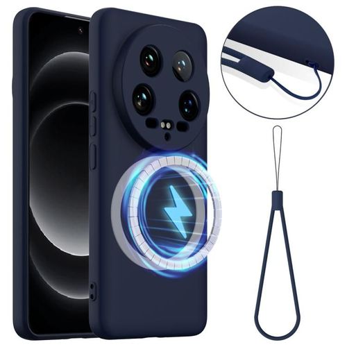 Coque En Silicone Antichoc Magsafe Pour Xiaomi 14 Ultra, Bleu Marine