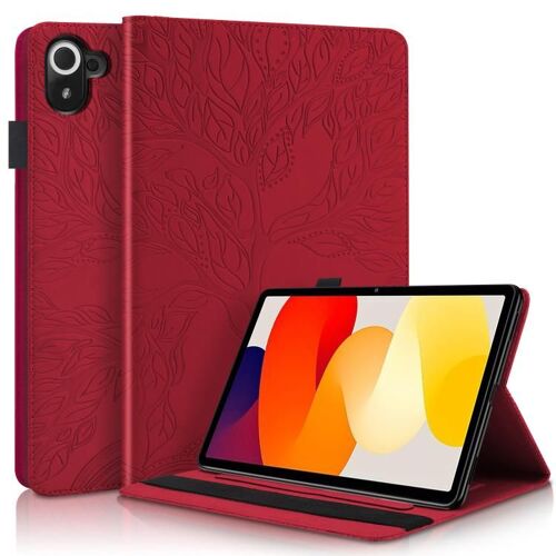 Housse En Cuir Embossé Pour Xiaomi Redmi K Pad, Rouge