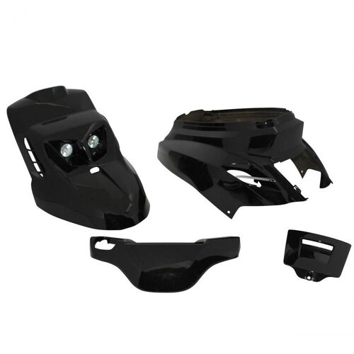 Kit Carénage Noir Brillant Design Replay Pour Scooter Mbk 50 Booster 2004 À 2020 Neuf