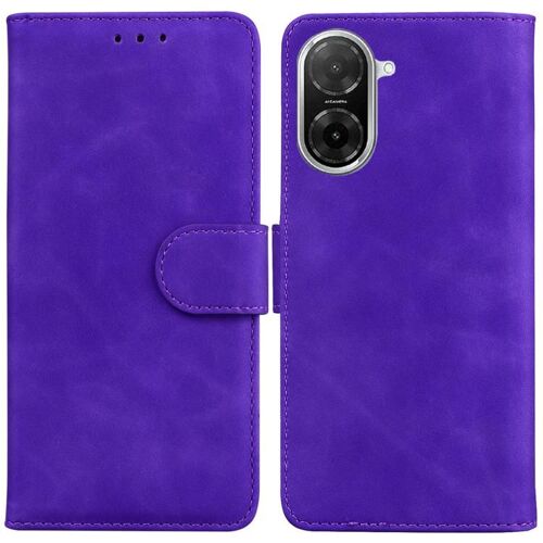 Coque En Cuir Flip Couleur Pure Pour Redmi A5 4g, Violet