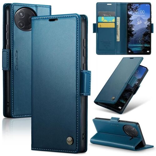 Étui En Cuir Anti-Vol Rfid Pour Xiaomi Poco F7 Pro / F7 Ultra Caseme 023, Bleu