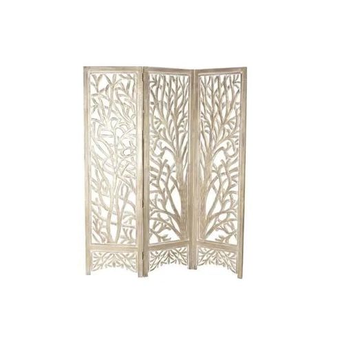 paravent bois de manguier miroir (153 x 2.5 x 182 cm)