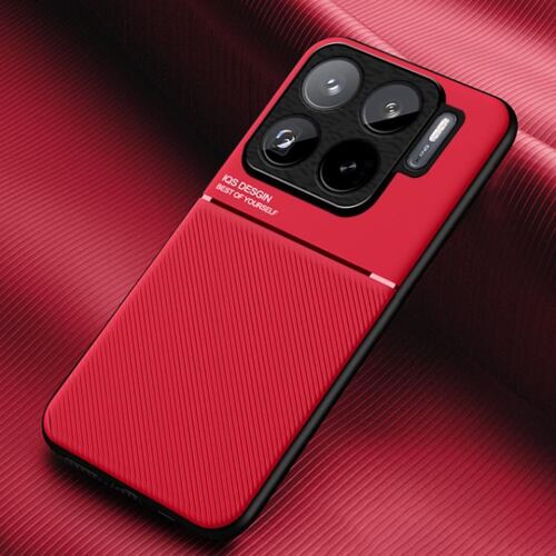 Coque Hybride En Pc Et Tpu Pour Xiaomi 15s Pro Avec Grain En Relief, Rouge