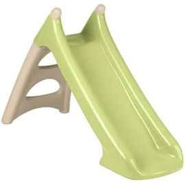 Smoby Life 7600820629 Toboggan Enfant Xs Beige Et Vert - Surface De Glissement 90 Cm - Marches Antidérapantes - Prise D'eau Cascade
