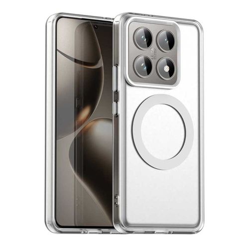 Coque Hybride Pc Tpu Candy Magsafe Pour Xiaomi 14t, Blanc