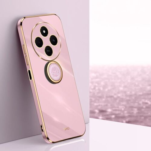 Coque Tpu Electroplate 6d Avec Support Pour Redmi 14c 4g Xinli, Cerise Violette