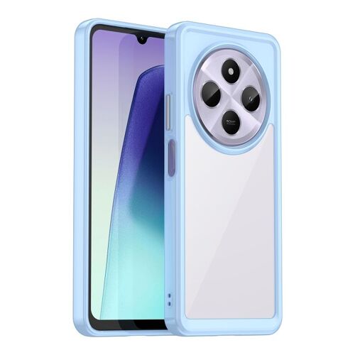 Coque Hybride Tpu Acrylique Pour Redmi 14r, Bleu