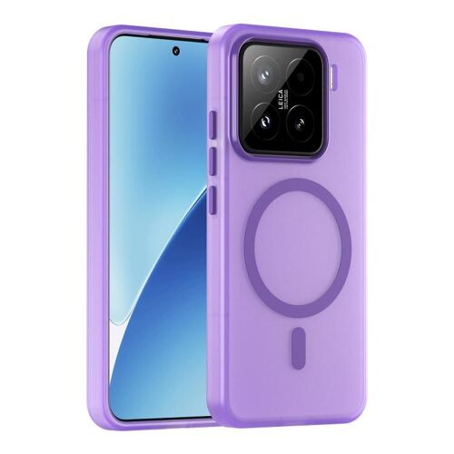 Coque Complète En Tpu Et Pc Translucide Pour Xiaomi 15 Avec Magsafe, Violet Foncé