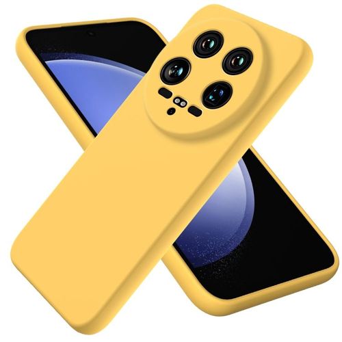 Coque En Silicone Liquide Pour Xiaomi 14 Ultra, Jaune