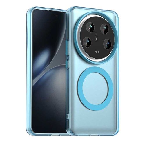 Coque Hybride Pc Tpu Candy Magsafe Pour Xiaomi 14 Ultra, Bleu