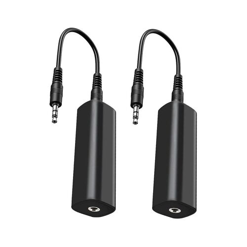 Filtre de bruit d¿isolateur de boucle de terre pour audio de voiture / stéréo domestique, 2 pcs avec câbles audio 3,5 mm
