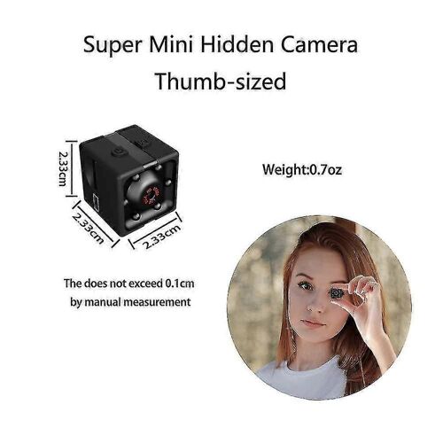 Caméra avec vision nocturne, détection de mouvement hd 1080p, caméra portable