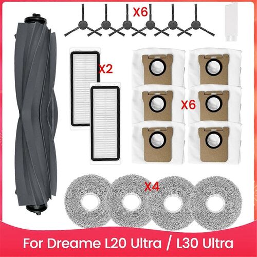 Kit d'accessoires pour aspirateur robot L20 Ultra / L30 Ultra, brosse latérale principale, filtre Hepa, chiffon de nettoyage