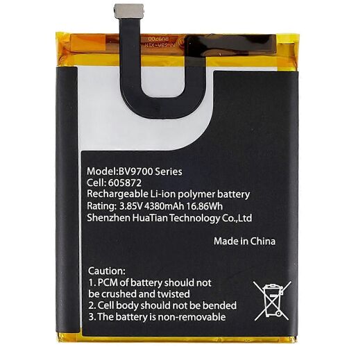 Batterie Lithium-Ion Polymère Rechargeable 3,85 V 4 380 Mah Pour Blackview Bv9700/Bv9700 Pro (Code : 605872)
