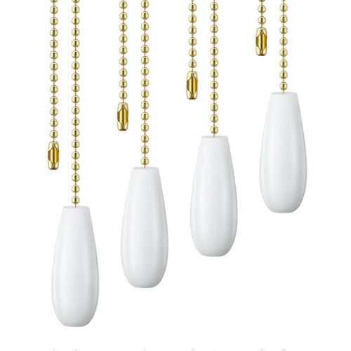 4 pièces Ventilateur De Plafond Chaîne Tire En Bois Pull Chaîne Extension Pull Chaîne pour Plafonnier Lampe Ventilateur