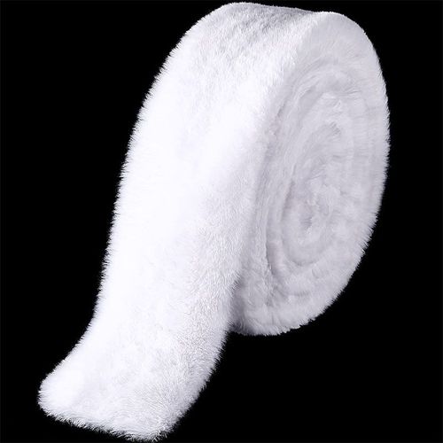 Tissu En Fausse Fourrure De Raton Laveur Pour Cheveux,Pour Bricolage,Bandes De Ruban De Poupée De Noël Pour Patchwork,Couture,Jouet En Peluche,Matériel Pour Cheveux De Barbe - Type White-150cmx5cm