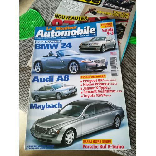 Le Moniteur 1268 De 2002 Maybach 62,Kia Sorento,Saab 9-3,Peugeot 807 Hdi 2.0,2.2,Nissan Primera 1.8,2.0 Cvt,Ruf R Turbo,Toyota Rav4 D4d,Avantime 2.2 Dci,Jaguar X Type 2.0 V6,Mercedes E500 Airmatic,Lel