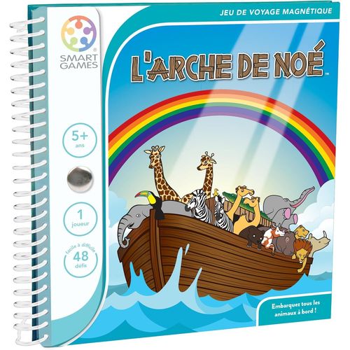 Chenquansarl-L'arche De Noé - Jeu De Voyage Magnétique - Embarquez Tous Les Animaux À Bord - 48 Défis De Différents Niveaux - 1 Joueur - A Partir De 5 Ans