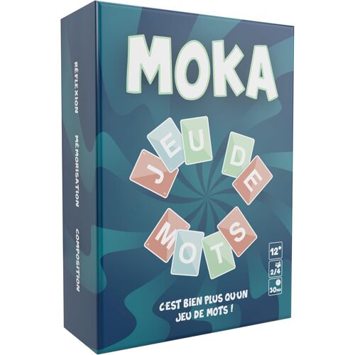 Moka Jeu De Société 2 À 4 Joueurs, Jeu De Mémoire Educatif, Jeux De Lettres Adultes Et Enfants, Créez Des Mots Et Retenez Les Lettres, Conçu En France, Idée Cadeau
