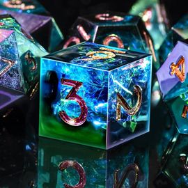 TAM Dés En Métal Polyédriques Dés En Métal De Jeu De Table Dés En Métal