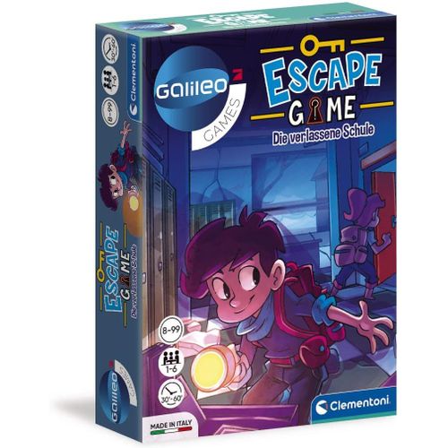 Play-Escape Game 59228-L'école Abandonnée-Jeu De Société À Monter Et Énigmes Avec Cartes De Signalisation Et Accessoires-Jeu Familial À Partir De 8 Ans