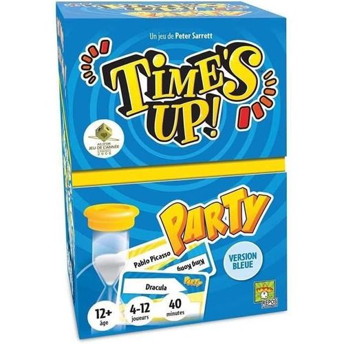 Baertmy-Time's Up: Party-Version Bleue-En Français-Jeu De Société D'ambiance Pour Adultes & Enfants Dès 12 Ans -Jeu De Cartes Et De Rapidité-4 À 12 Joueurs-40 Min-Repos Production