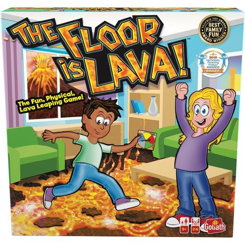 Chenquansarl-Floor Is Lava ! Echappe A La Lave - Jeu De Société Interactif Pour Enfants Dès 5 Ans - Développe Lequilibre - A Jouer En Famille - Jeu Intérieur Ou Extérieur - 2 À 6 Joueurs - 20 Min