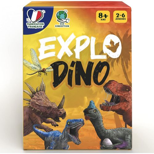 Explodino - Jeux De Societe Enfant Dinosaure 8 Ans+ - Le Jeu De Devinettes Educatif Sur La Préhistoire - Cadeau Garcon Et Fille - Fabriqué En France - Jeu De Société Pour Famille 2 À 6 Joueu[Z709]