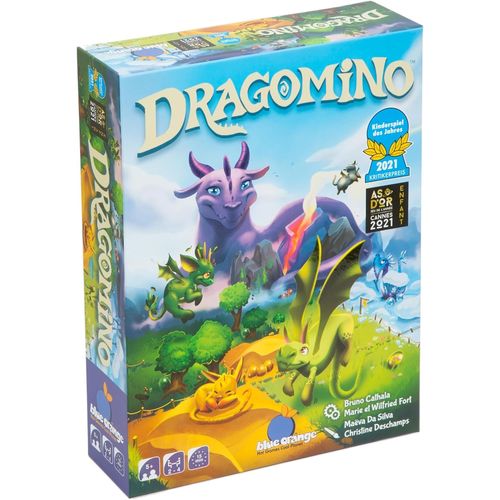 Dragomino-Meilleur Jeu De L'année Enfant-Stratégie Et Réflexion -Jeu De Domino-Idéal Pour S'amuser Avec Des Enfants-Chasseur De Dragons-De 2 À 4 Joueurs-A Partir De 5 Ans