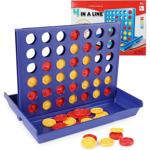 Eryi-Puissance 4 - Jeux De Société-Jeux De Voyage - Jeu Portable Amusant Pour 2 Joueurs À Partir De 6 Ans(25.5 * 3.5 * 18.5cm)