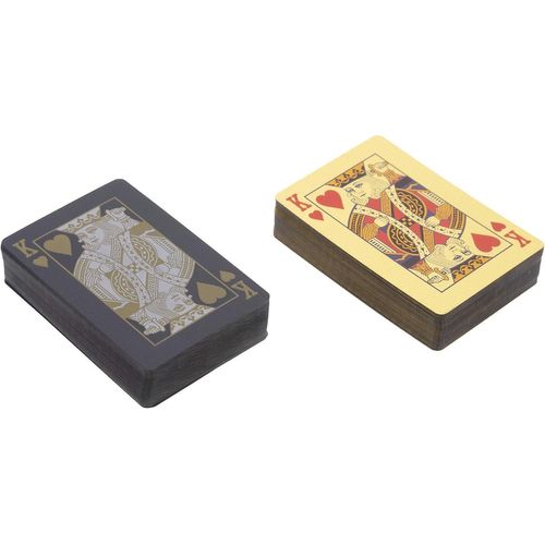 Carte Poker. Jeux De Carte. Jeu De Cartes Table Poker Avec Boîte En Bois (Gold+Black)