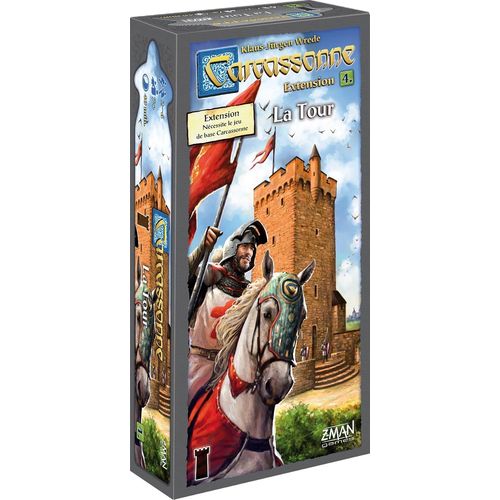 Sansh-Asmodee Z-Man Games | Carcassonne - Extension 4 La Tour | Jeu De Société | À Partir De 7 Ans | 2 À 6 Joueurs | 40 Minutes