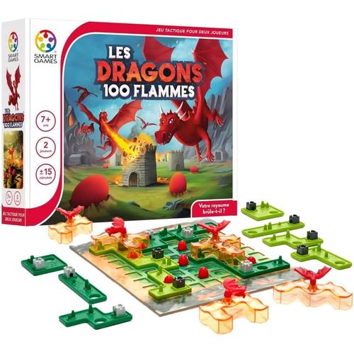 Chenquansarl-Les Dragons 100 Flammes - Gouvernez Le Royaume - Jeu De Societe - Jeu De Stratégie - Pour 2 Joueurs - A Partir De 7 Ans, Blanc