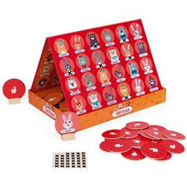 Asfasfq-Janod - Jeu De Stratégie Tekitoua - Jeu De Société Pour Enfants - Certifié Fsc - Jeu D'adresse Et De Rapidité - À Partir De 5 Ans - J02749, Rouge, Orange