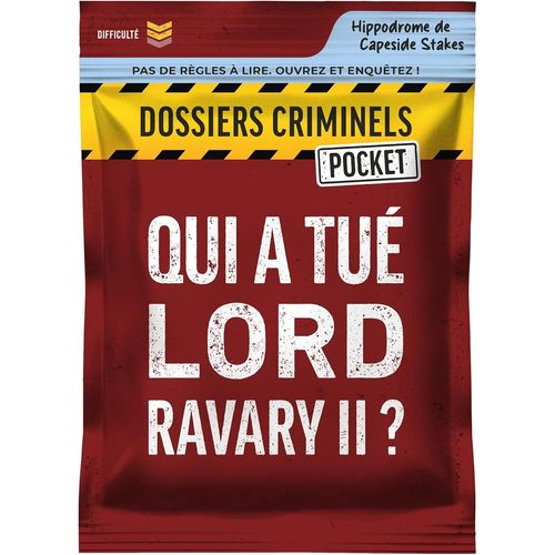 Kalanka-Dossiers Criminels Pocket - Qui A Tué Lord Ravary Ii ? Meurtre Dans Le Monde Des Courses Hippiques - Jeu D'enquête En Cartes - Jeu De Voyage Et De Poche - Cadeau Famille Et Amis - 1-6 Joueurs